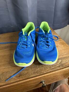 Nike Flex Run 2016 Women's Running Shoes Blue/Volt Size 8.5 (830751-402)